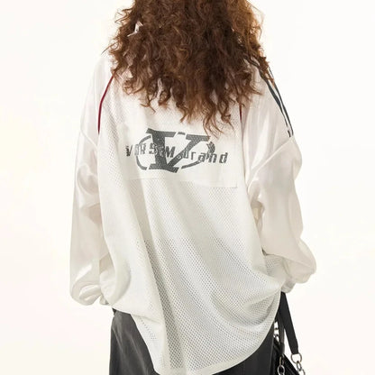 T-shirt de sport rétro pour hommes et femmes, Y2K, No 07 Letter Print Graffiti, Plaid Jersey, Hip Hop, Punk Street, Y-Couple