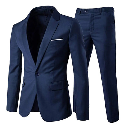 Costumes formels complets Ternos pour hommes, blazers élégants, pantalons et vestes, costume de luxe, vêtements de mariage, affaires, 2 pièces, 3 ensembles