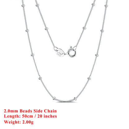 Effie Queen Chic 925 en argent Sterling chaîne de base ras du cou Simple collier bijoux exquis pour hommes et femmes tenue décontractée SC07