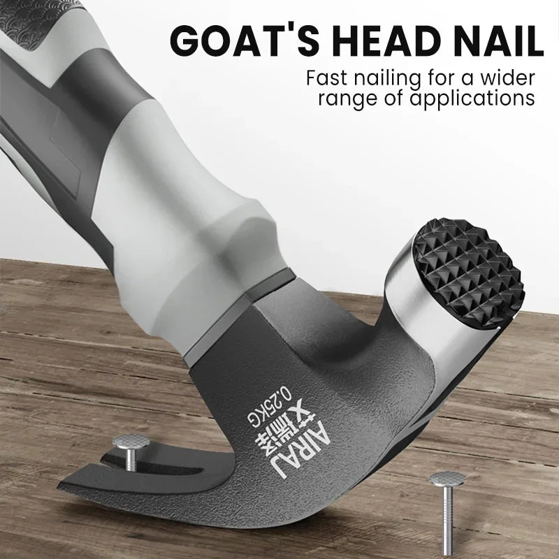 Damaly, Mini marteau à croissant, marteau multifonctionnel, marteau pour le travail du bois domestique, clous à tirer, petit manche court