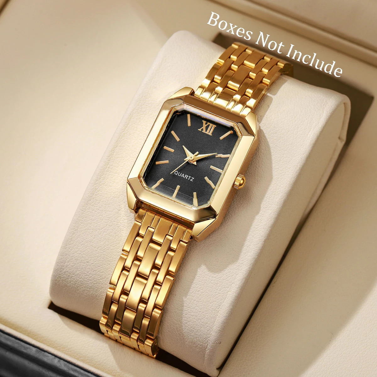 Mode Rectangle femmes montre-bracelet à Quartz décontracté  (sans boîte)