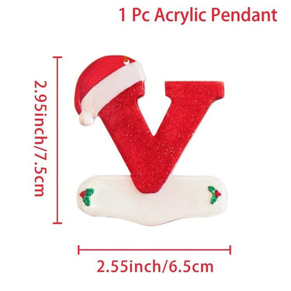 ZQNYCY - Pendentif lettre acrylique sapin de noël