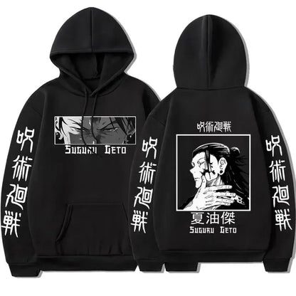 Jujutsu Kaisen Anime vêtements Satoru Gojo imprimer à capuche hommes sweat à capuche pour femme répandu Streetwear Harajuku Manga unisexe sweat