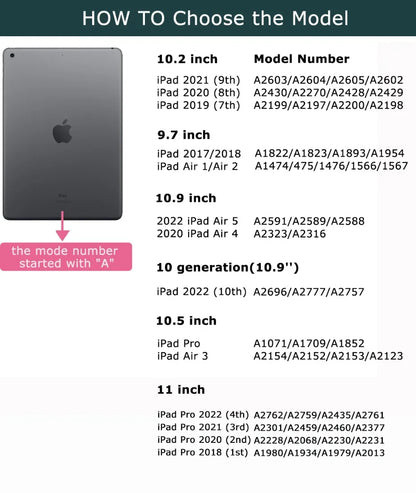 Étui pour clavier de tablette pour iPad Air