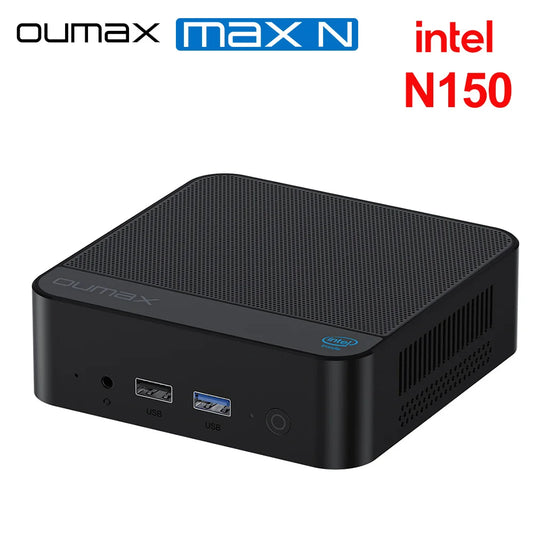 2025 OUMAX Intel Twin Lake N150 16GB 500GB Mini PC silencieux double 1000M LAN ordinateur de bureau pour bureau VS GMKtek Bmax G3 SOYO M2
