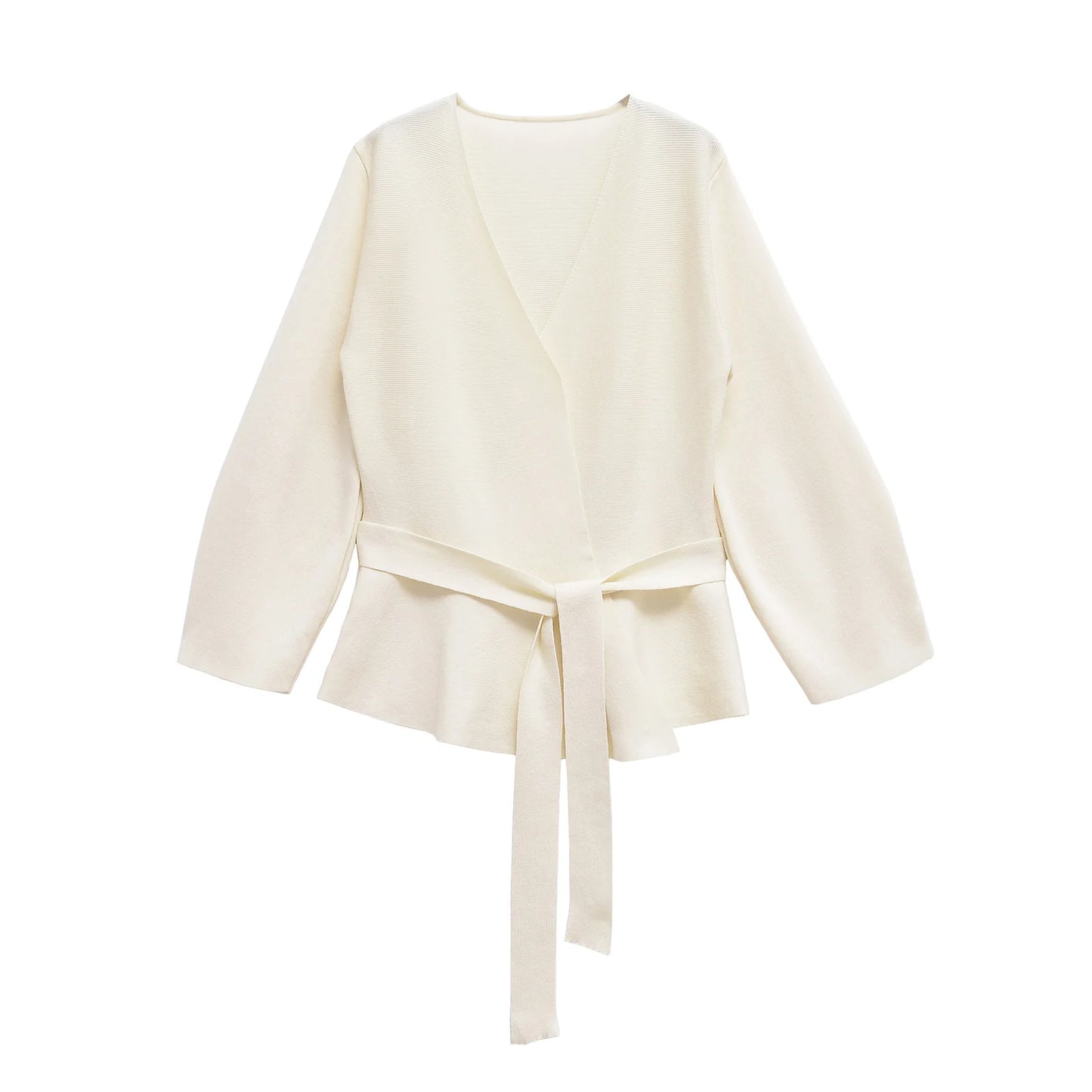 TRAFSHE printemps femmes épaulière ceinture tricot Blazer femmes rétro col en v à manches longues polyvalent femme manteau femmes vêtements 9598/128
