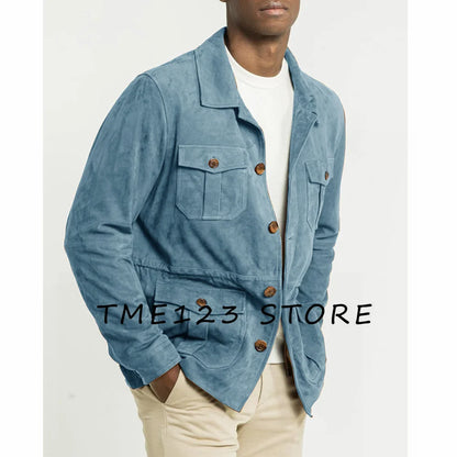 Vestes tendance décontractées en daim pour hommes, costumes élégants pour hommes, costume Social pour hommes, blazer Blaser pour hommes, mariage formel