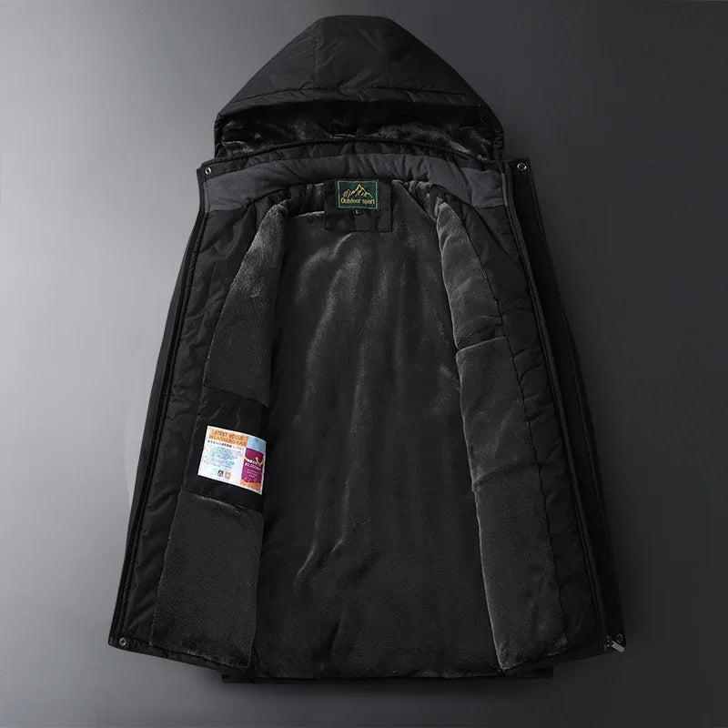 Veste à capuche imperméable pour homme, Parka chaude, Manteau surdimensionné, Smile Down, Grande taille, 9XL, Big 8XL, Hiver 2024