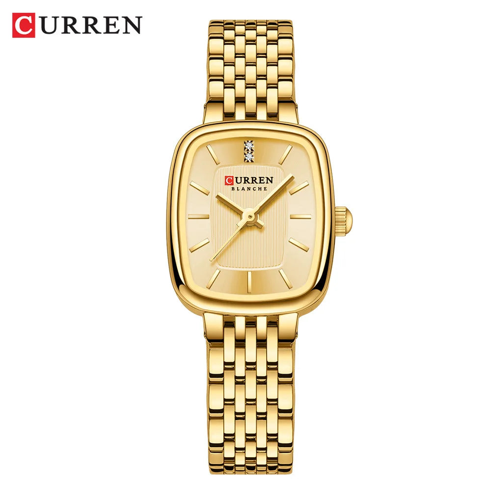 CURRN 9093 montres à Quartz carrées de luxe pour femmes en acier inoxydable 3ATM
