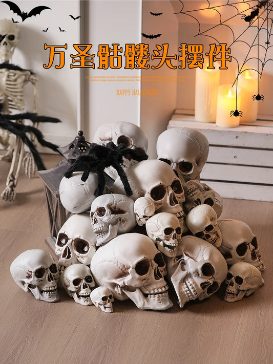 Ornements de crâne d'horreur de nuit d'halloween, ornements de table, Bar, boutique, Arrangement de scène, habillage, accessoires effrayants