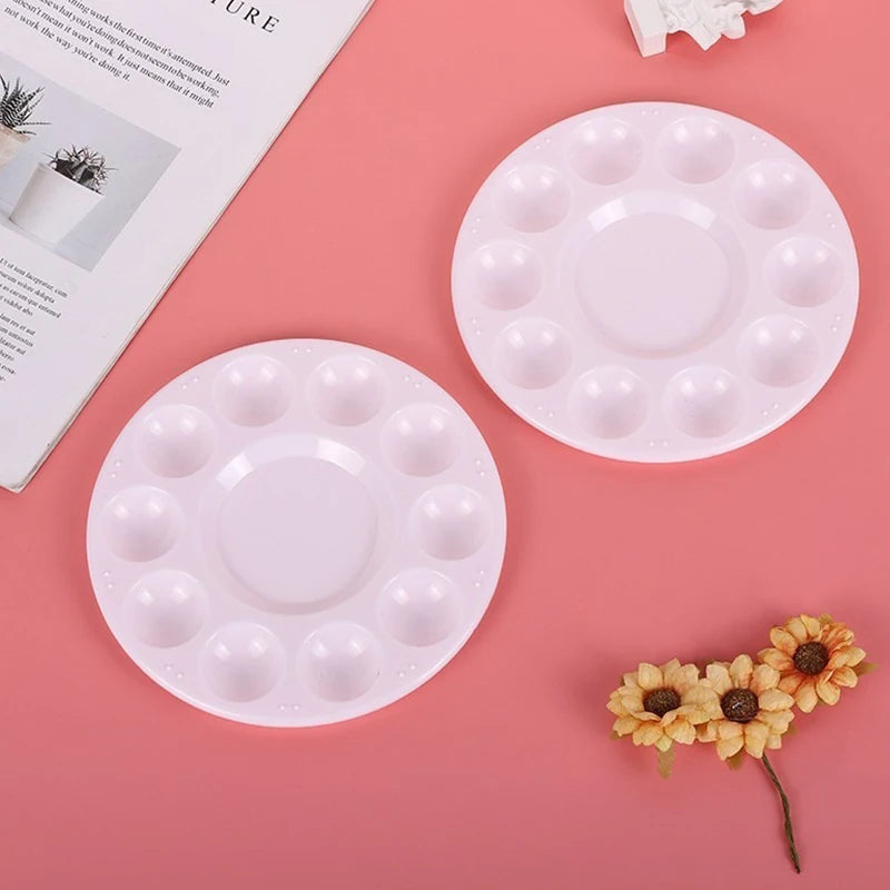 Palette de peinture plateau de peinture en plastique formes multiples tailles bureau école étudiant dessin fournitures d'art aquarelle peinture à l'huile ZYF