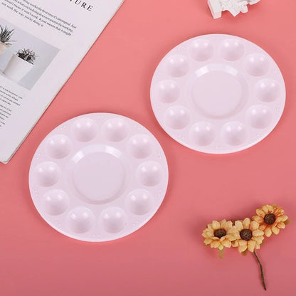 Palette de peinture plateau de peinture en plastique formes multiples tailles bureau école étudiant dessin fournitures d'art aquarelle peinture à l'huile ZYF