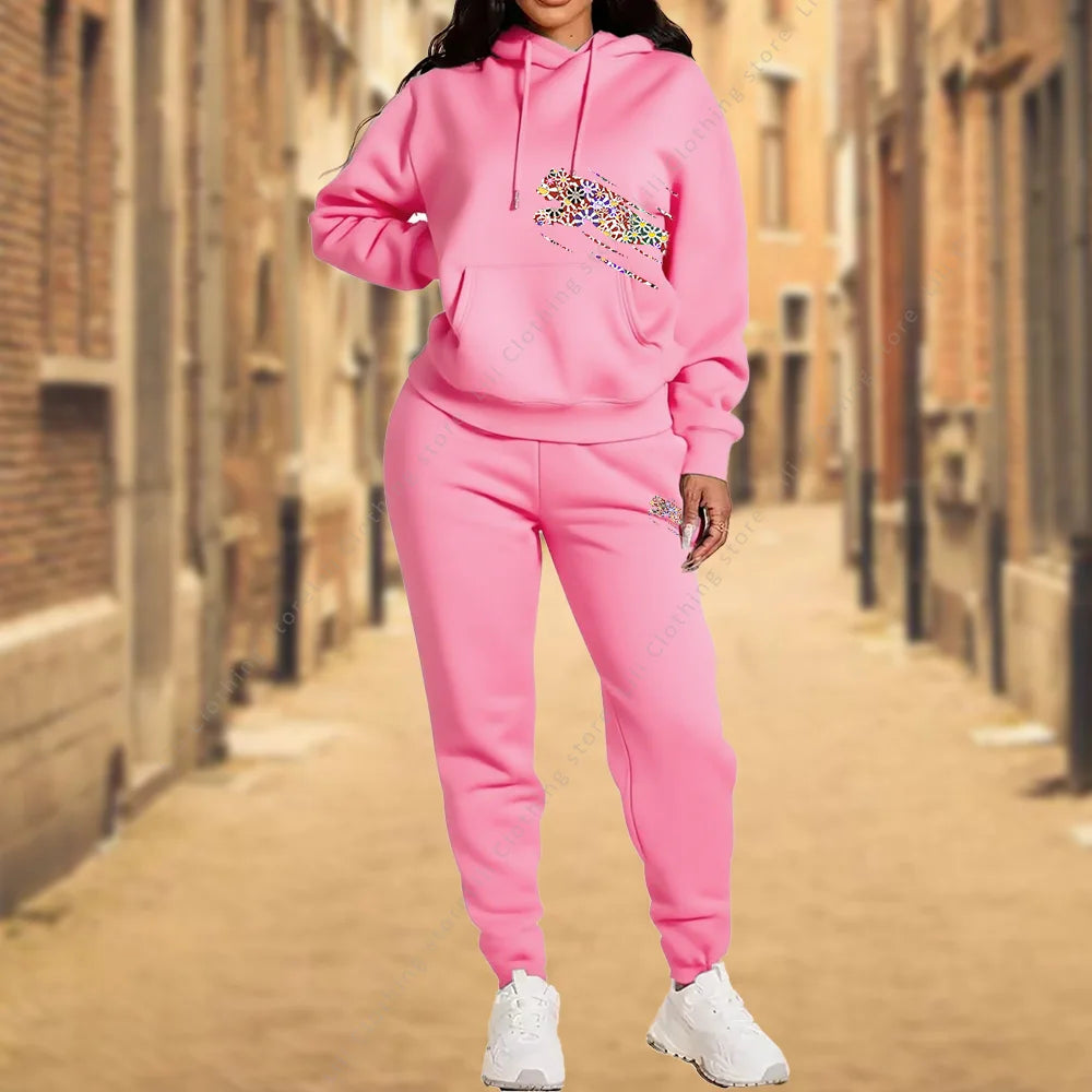 Femmes survêtement esthétique vêtements de créateurs automne hiver haute qualité sweats à capuche pantalons de survêtement vêtements de sport femme pantalons ensembles