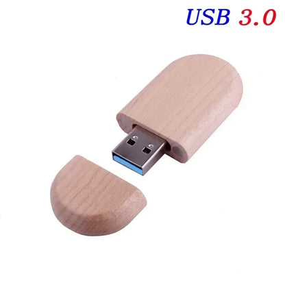 JASTER USB 3.0  haute vitesse boîte en bois Logo personnel clé USB  8GB 16GB 32GB 64GB