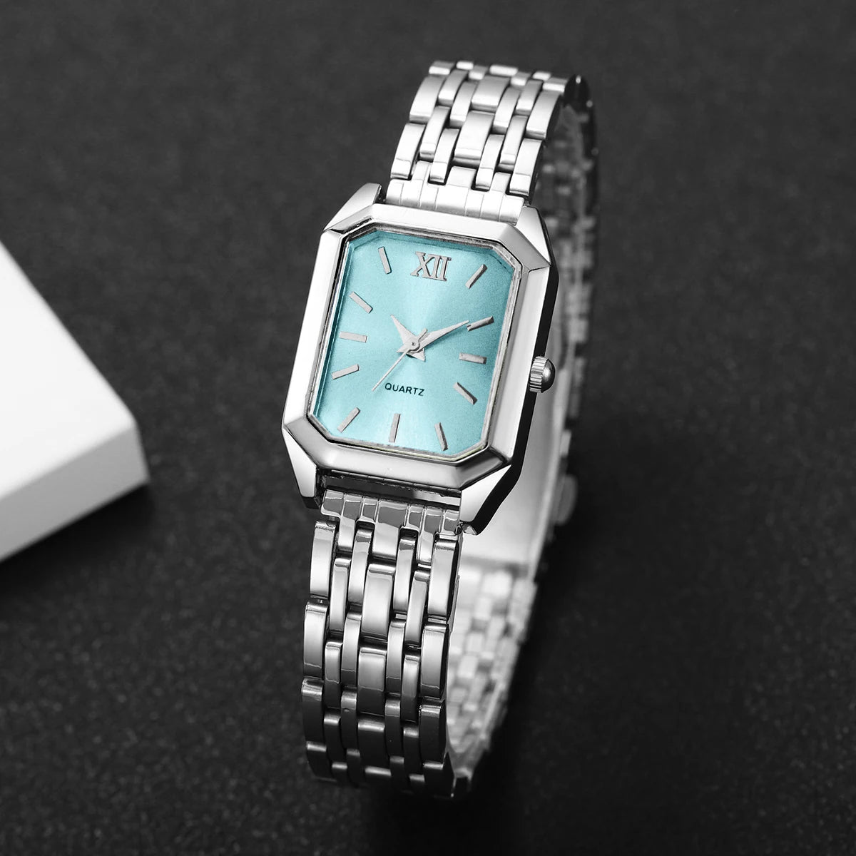 Mode Rectangle femmes montre-bracelet à Quartz décontracté  (sans boîte)