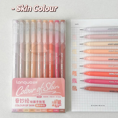 PHANTACI - 9 pièces/ensemble stylo à encre Gel 0.6mm