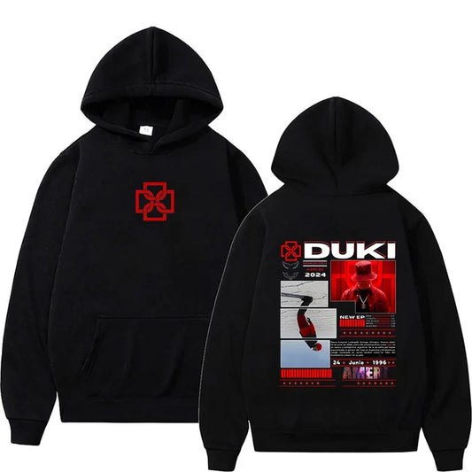 Duki Ameri World Tour 2025 sweat à capuche unisexe Fans imprimer sweats à manches longues automne hiver polaire unisexe Streetwear Hip Hop hauts