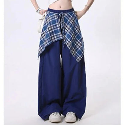Pantalon de survêtement Hip-pop pour femmes, mode Harajuku Y2K, gothique, doux, jambes larges, Chic coréen, taille haute, ample, danse, 2025