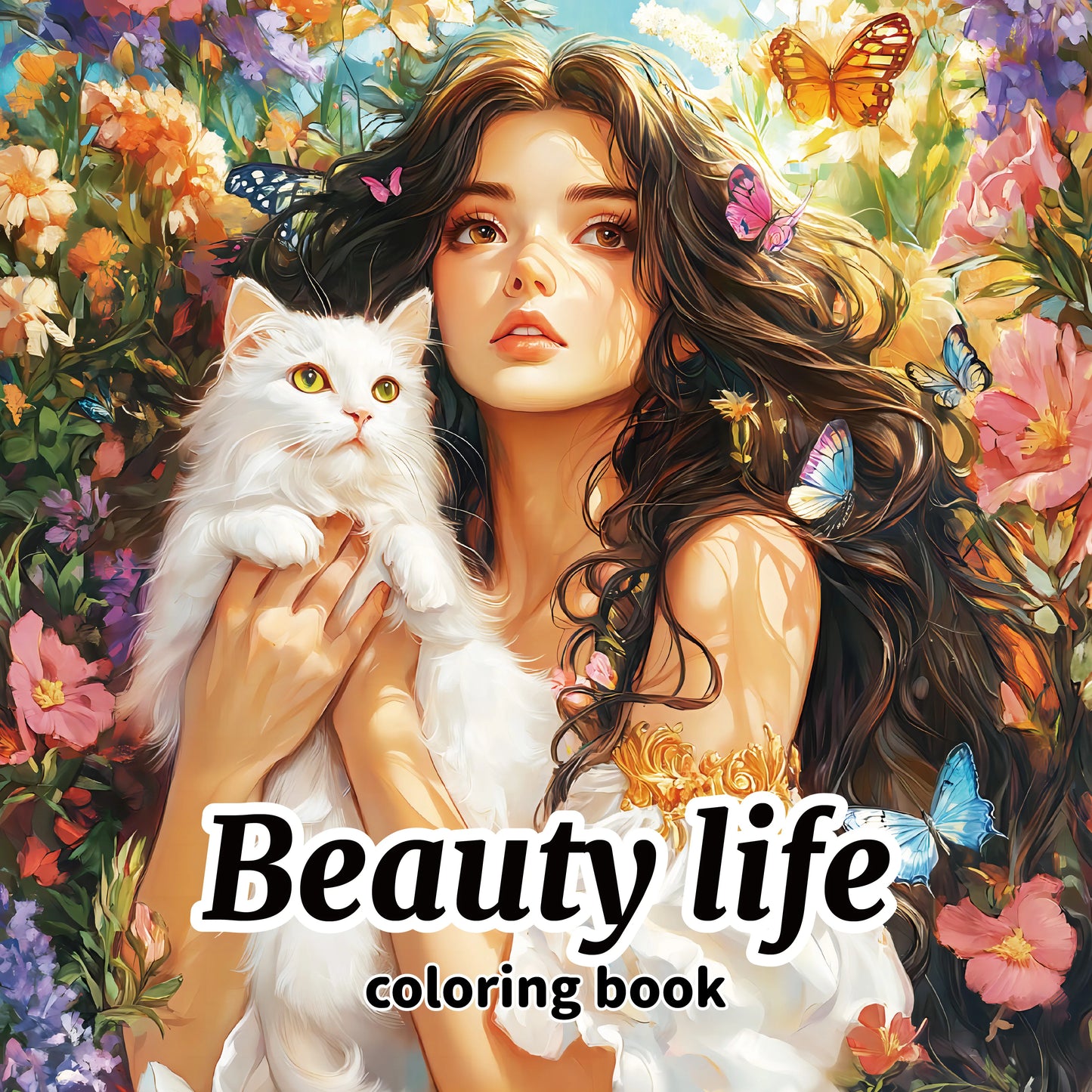 Livre d'images pour adultes: 30 Pages, livre de coloriage de beauté et de vie pour enfants, peinture Graffiti à la main, dessin artistique, cadeau Parent-enfant