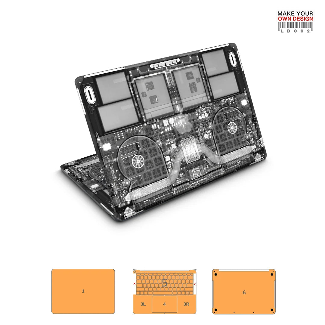 autocollant de peau coloré pour Macbook Pro