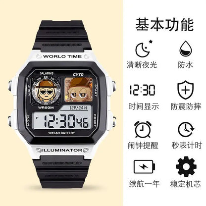 Kawaii Sprunki dessin animé enfants montre Sport montres bracelet en Silicone LED étanche montre numérique pour enfants montre-bracelet électronique