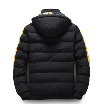 Double face vêtements d'extérieur hommes nouveau coton rembourré Parkas hommes automne hiver veste marque chaud confortable doudoune amovible chapeau