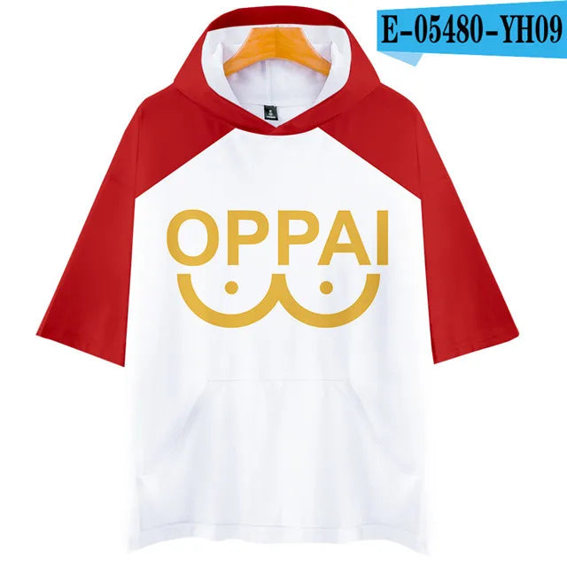 Sweat à capuche à manches longues pour hommes et femmes, impression numérique 3D, Anime Saitama Oppai, mode Harajuku, veste, Costume de Cosplay