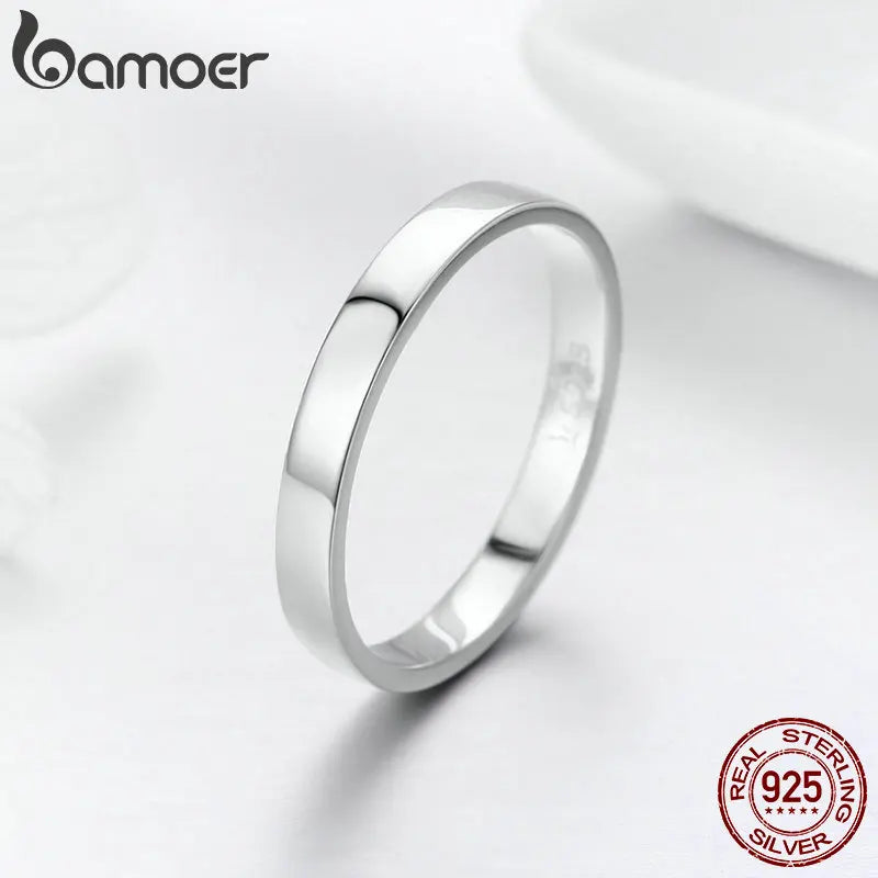 BAMOER haute qualité 925 bague en argent Sterling bague de mariage classique ronde bague femmes mariage fiançailles bijoux cadeau SCR343