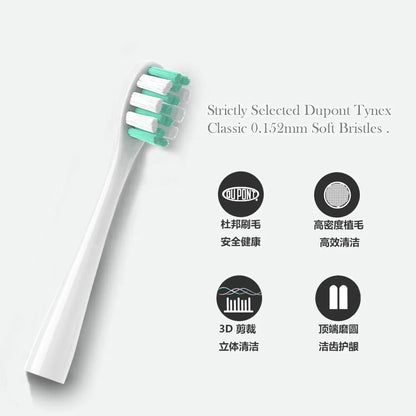 Tête de brosse à dents de rechange pour brosse à dents électrique sonique Nandme NX7000, tête de brosse à dents à poils souples DuPont, 4/8/16 pièces