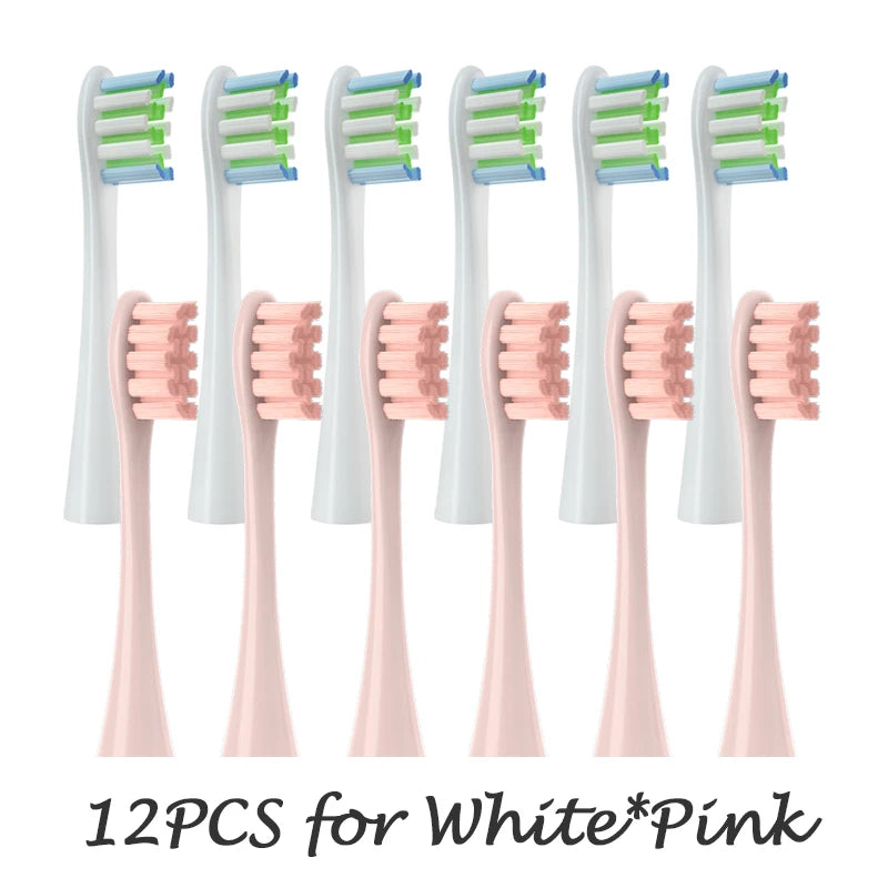 Têtes de brosse de remplacement, scellées sous vide, emballées, pour Oclean X PRO/ Z1/ F1/ One/ Air 2 /SE, buses de nettoyage en profondeur souples DuPont, 12 pièces