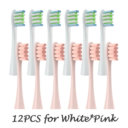 Têtes de brosse de remplacement, scellées sous vide, emballées, pour Oclean X PRO/ Z1/ F1/ One/ Air 2 /SE, buses de nettoyage en profondeur souples DuPont, 12 pièces