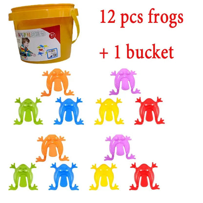 10-60 pièces grenouille sautante avec seau rebond Fidget jouets nouveauté assorti anti-Stress cadeau d'anniversaire garçons filles fête faveur jeu