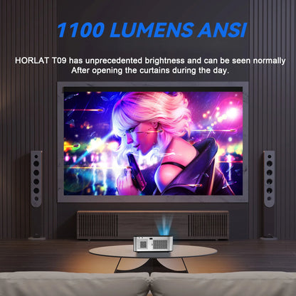 HORLAT 26000Lumens LCD projecteur 8K Support 1080P natif Android double bande Wifi 6 mise au point automatique Keystone bureau Home cinéma