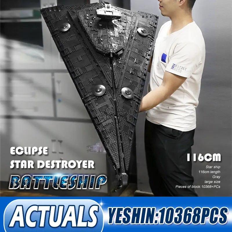 MOLD KING-décennie s de construction de modèle de classe éclipse pour enfants, jouets Dreadnought avec intérieur complet, briques Star Plan, cadeau d'anniversaire, 21004