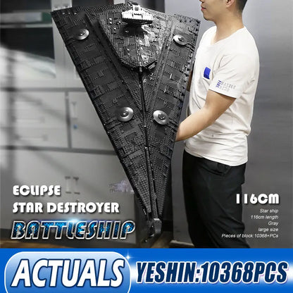 MOLD KING-décennie s de construction de modèle de classe éclipse pour enfants, jouets Dreadnought avec intérieur complet, briques Star Plan, cadeau d'anniversaire, 21004