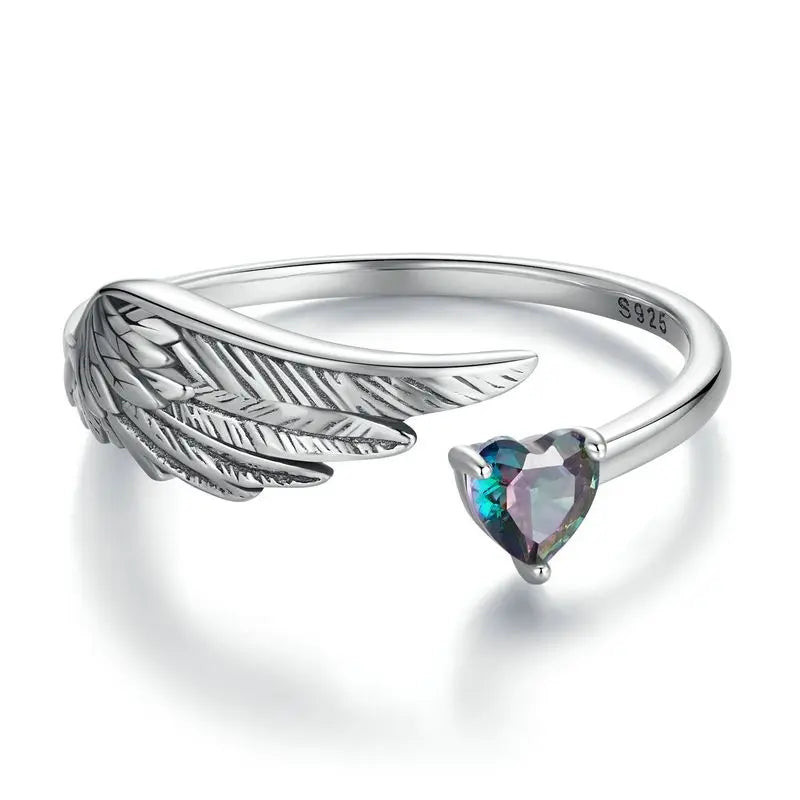 WOSTU-Bagues ajustables en argent regardé 925 pour femme, bijoux originaux empilables, taille ouverte