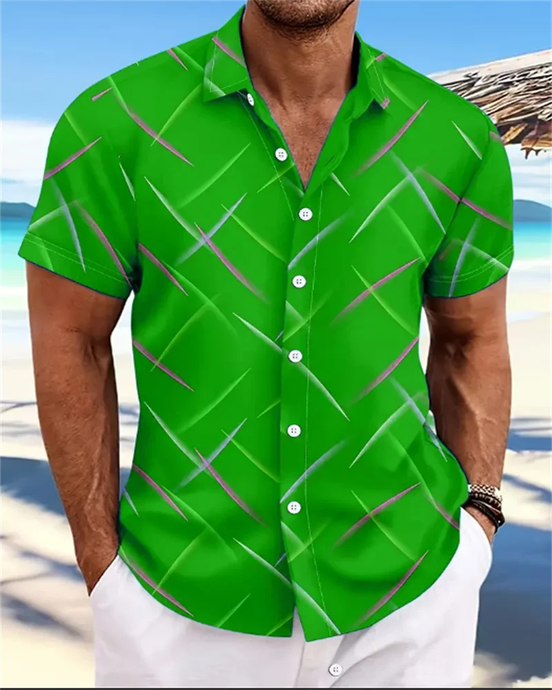 Chemise hawaïenne d'été pour hommes, vêtements d'extérieur, chemise à manches courtes douce et confortable, Extra Large, taille XS-5XL