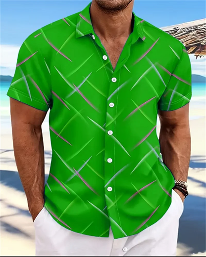 Chemise hawaïenne d'été pour hommes, vêtements d'extérieur, chemise à manches courtes douce et confortable, Extra Large, taille XS-5XL
