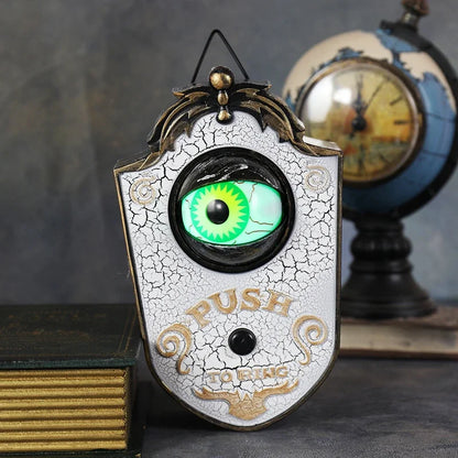 Sonnette hantée à un oeil pour Halloween, accessoires d'horreur, pièce de confrontation plonger oyante, sonnette de porte, globe oculaire, décoration de cloche