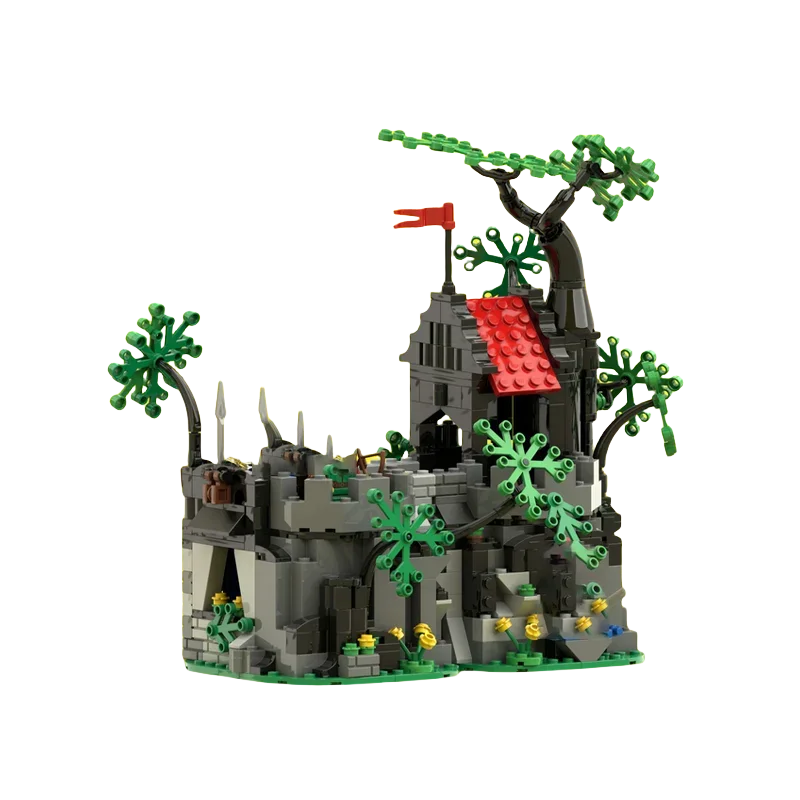 Blocs de construction de château médiéval MOC, cadeau d'architecture créative pour les amateurs