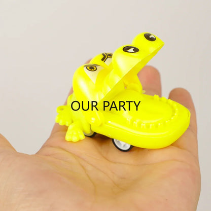 Mini Crocodile mordant coloré, 8 pièces,