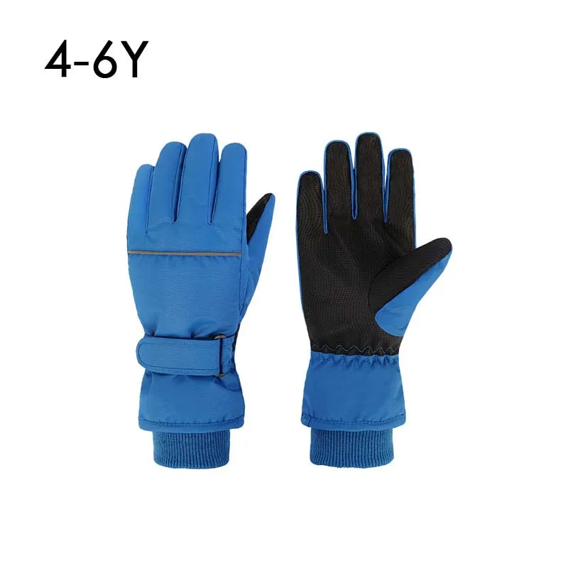 Gants de Ski imperméables pour enfants et adultes, épais, pour Snowboard, doublure polaire d'extérieur, gants d'hiver pour la famille, pour garçons et filles