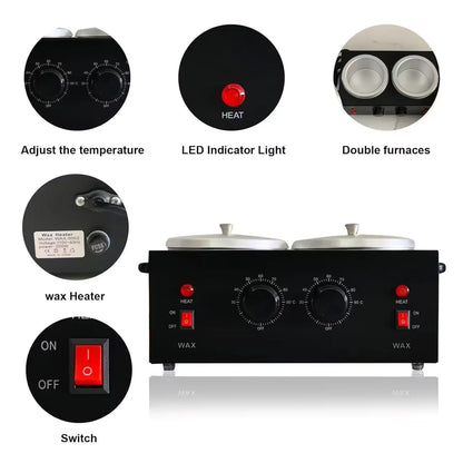 Chauffe-Parrafin Électrique Professionnel pour Épilation du Visage et du Corps, Machine pour Pots d'Avertissement des Touristes, Salon de SPA