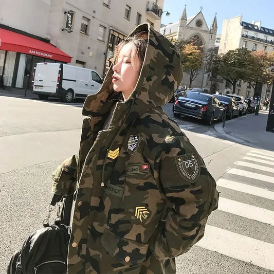 Parka de Camouflage en coton pour femmes, collection hiver 2023