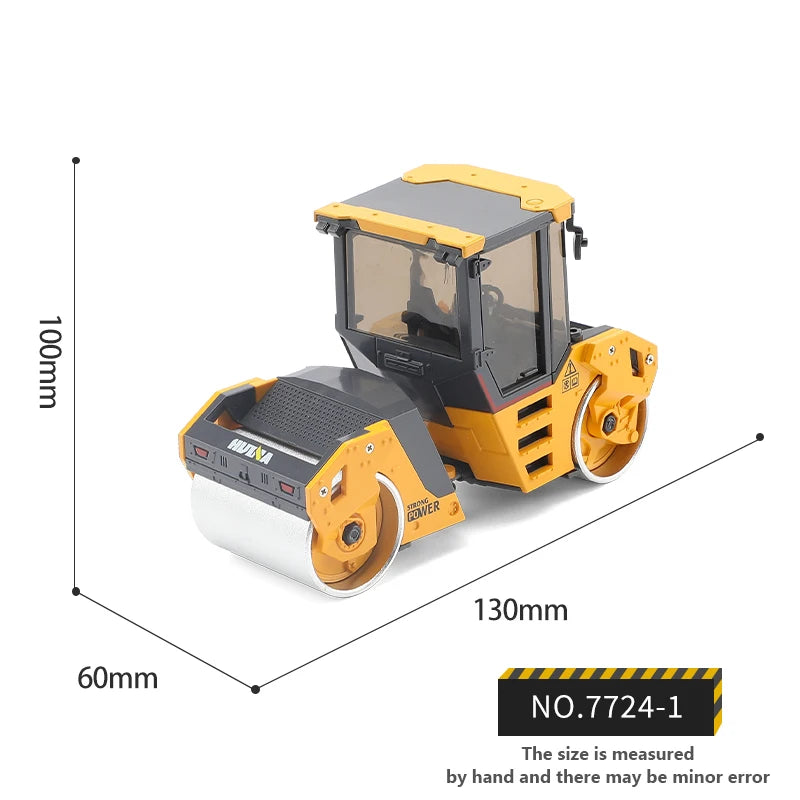Huina-Modèle de camion à roulettes en alliage pour enfants, modèle à double roue, voitures d'ingénierie, camions Doecast, jouets de collection pour garçons, cadeau, 1/50