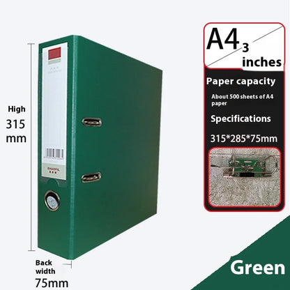 Grand classeur à anneaux multicolore A4, classeur à levier pour Documents,