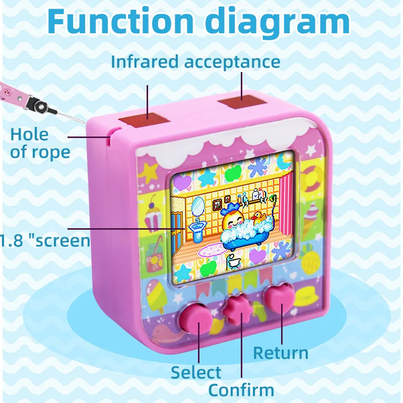 Tamagotchi – Console de jeu électronique originale pour animaux de compagnie, Version anglaise, écran couleur, jouets de développement pour animaux de compagnie, cadeaux