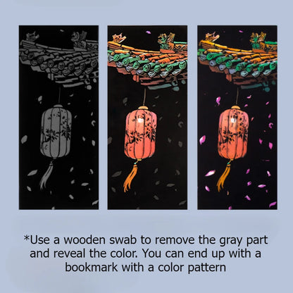 Marque-page à gratter pour scène de nuit de ville de renommée mondiale, 12 pièces, élimine le revêtement gris, peinture à la main, jouets amusants faits à la main pour enfants, marqueur de livre