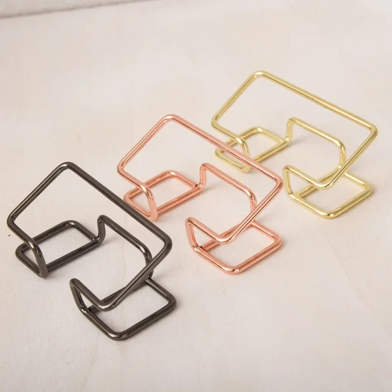 1pc nouveau porte-carte de visite de bureau mode méta