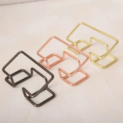 1pc nouveau porte-carte de visite de bureau mode méta